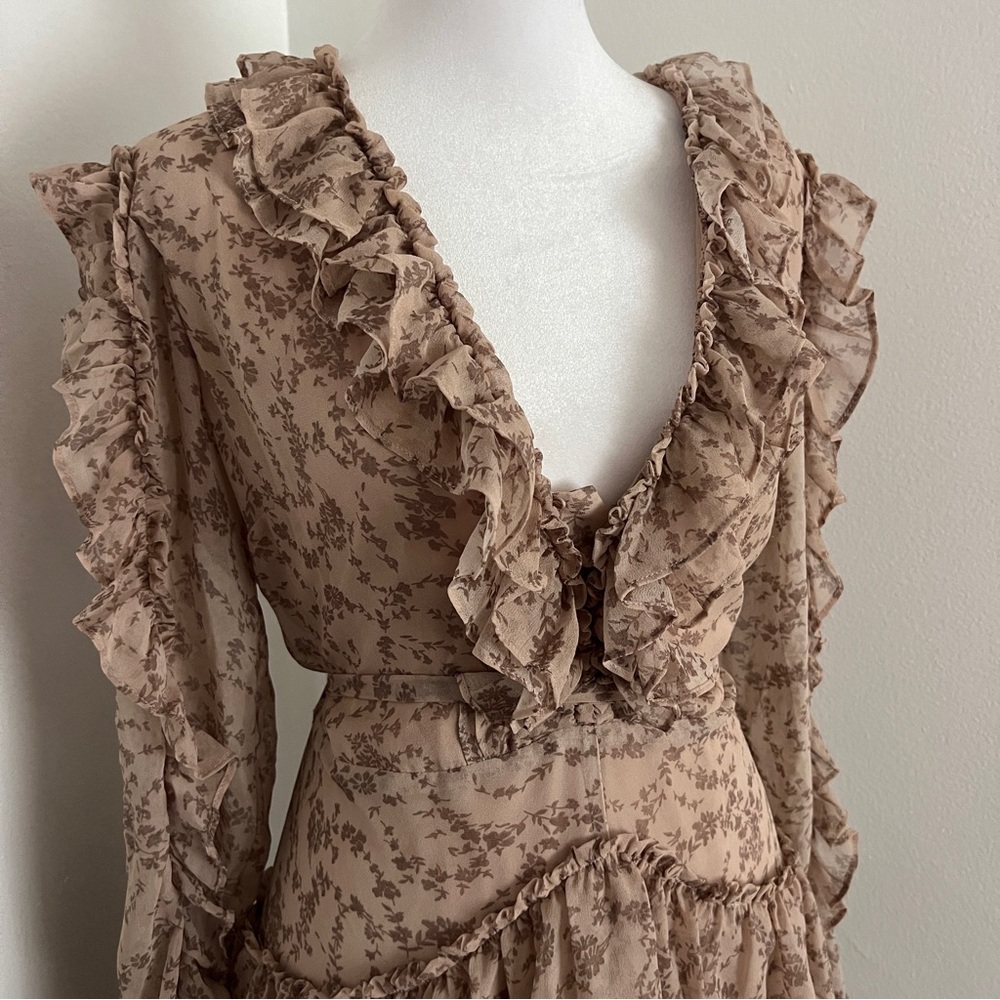 Bardot Alessia Frill Long Sleeve Mini Dress - Picture 3 of 8